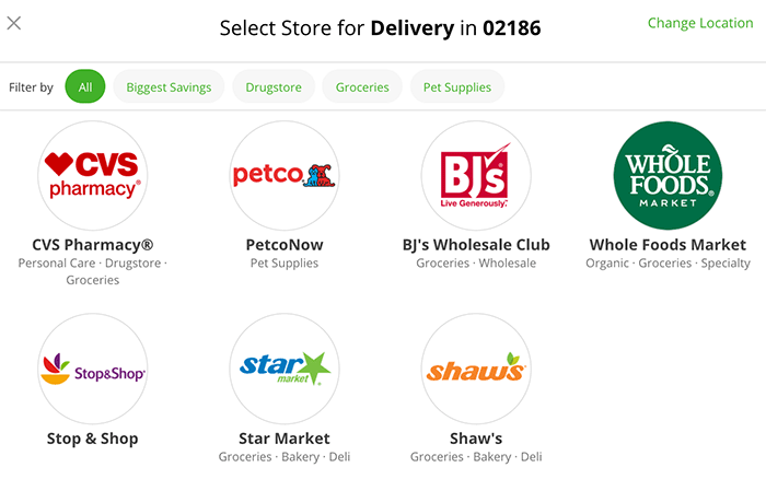 Milton instacart options