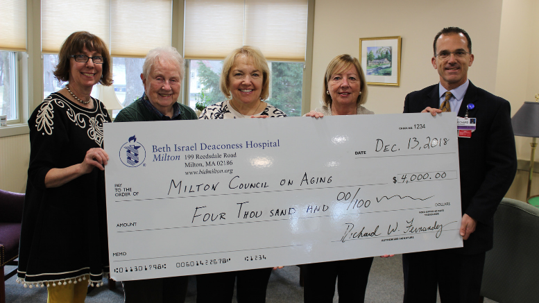 Beth Israel donates $4,000 to Milton Council on Aging