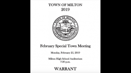 View the February 25 Milton Town Meeting Warrant