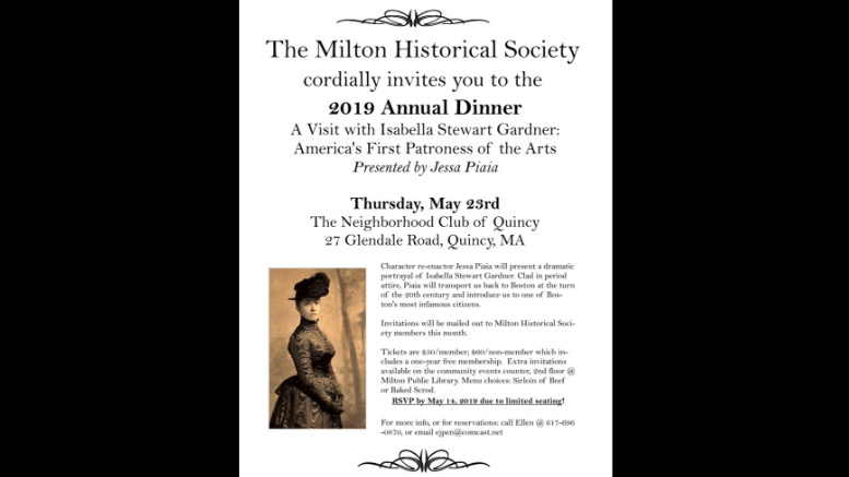 Milton Historical Society annual dinner