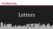 Milton Scene Letters to the Editor