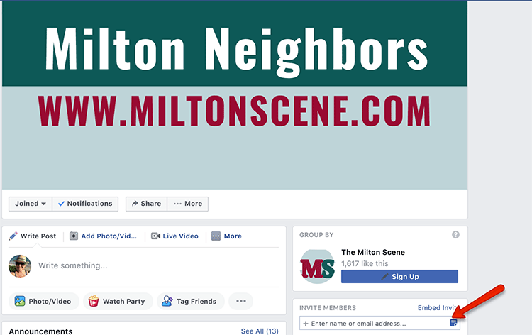how to join milton neighbors