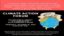 Join the Climate Action Forum on October 10, 2019.