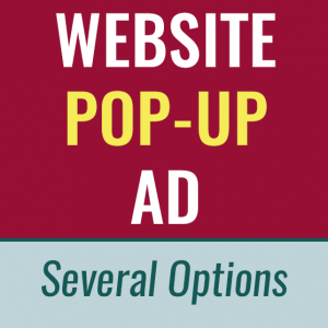 website pop up ad