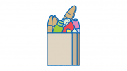 bag of groceries food