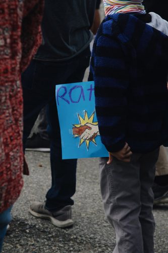 Black Lives Matter protest in East Milton Square. Photo by Meghan Donelan.