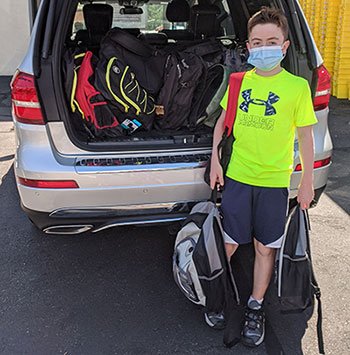Michael McGrath, of Quincy, donated 20 backpacks with supplies to Interfaith Social Services’ Backpack Drive. Michael created his own fundraiser to pay for the backpacks, running 1 mile a day for 20 days as he gathered pledges from friends and family.