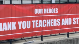 Superintendent Jette releases updates for week of September 10, 2020, including a banner that says thank you teachers and staff.