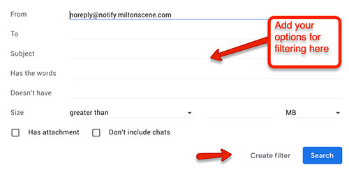 gmail filter options