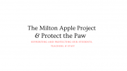 Superintendent Jette releases updates for the Milton Apple Project.