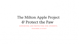Superintendent Jette releases updates for the Milton Apple Project.