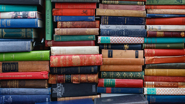 books in library on shelf