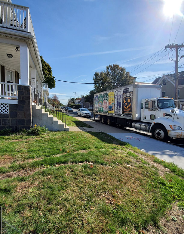 loading trucks in east milton square