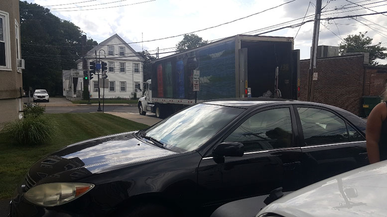 loading trucks in east milton square