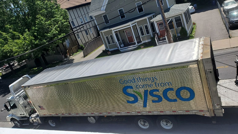 loading trucks in east milton square