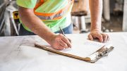 construction worker with clipboard