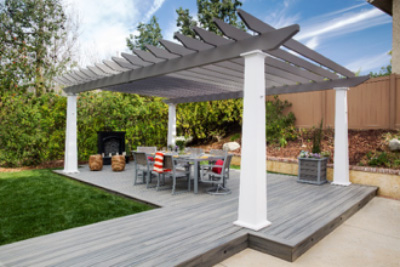 Capital construction trex decking and pergola example