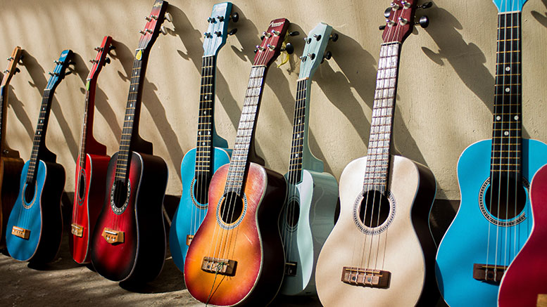 colorful guitars music