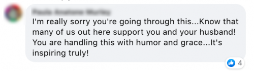 I'm really sorry you're going through this. Know that many of us here support you and your husband! You are handling this with humor and grace. It's inspiring truly!