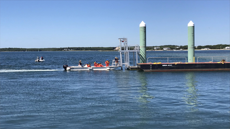 Massachusetts Maritime Academy Pile Drivers and Divers take advantage of wind training