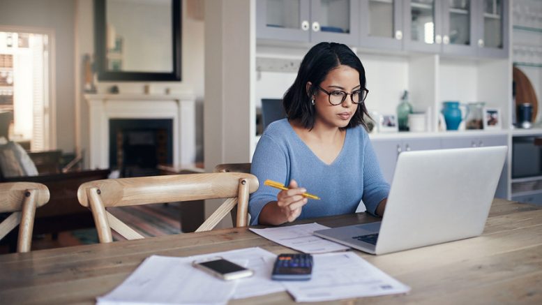 Woman on computer