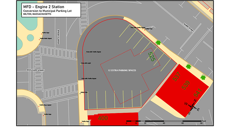 Option for creating 12 new parking spaces in response to spots eliminated in East Milton Square - Letter to the Editor