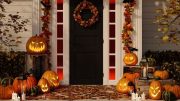 Fall doorstep scene