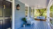 colonial porch swing home