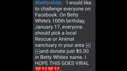 Betty White Challenge for rescues