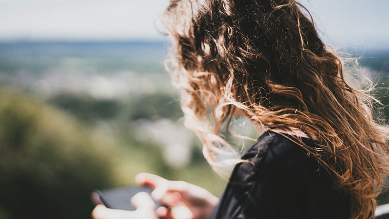 teen girl on phone - social media