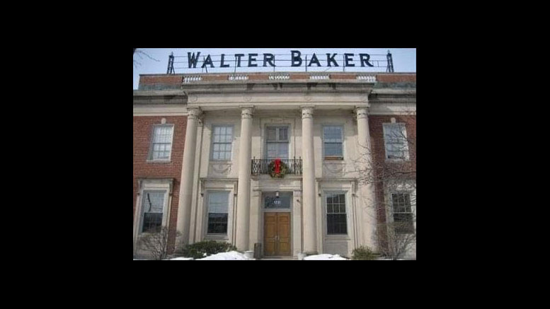 Walter Baker Factory sign