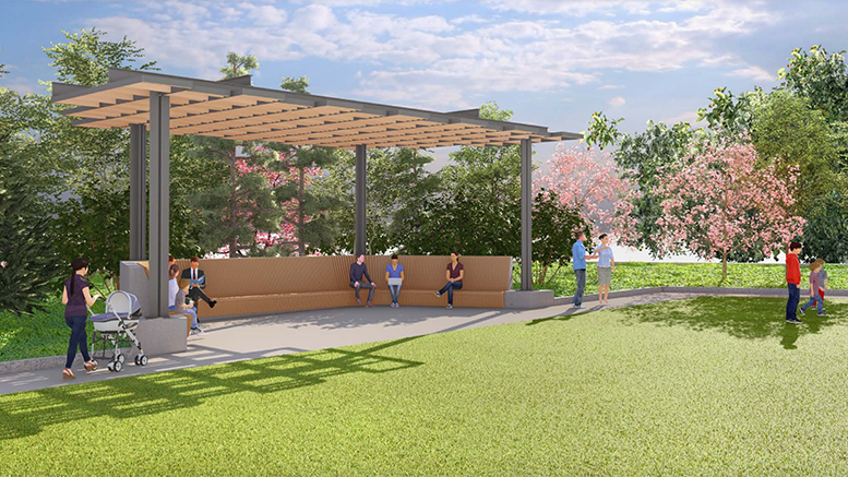 East Milton Square's Manning Park pergola design