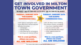 Get involved in town government sessions milton ma