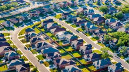 many houses in a neighborhood