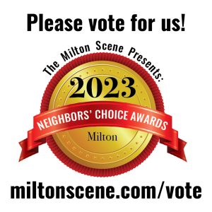 Milton Neighbors Choice Awards - please vote for us shareable graphic