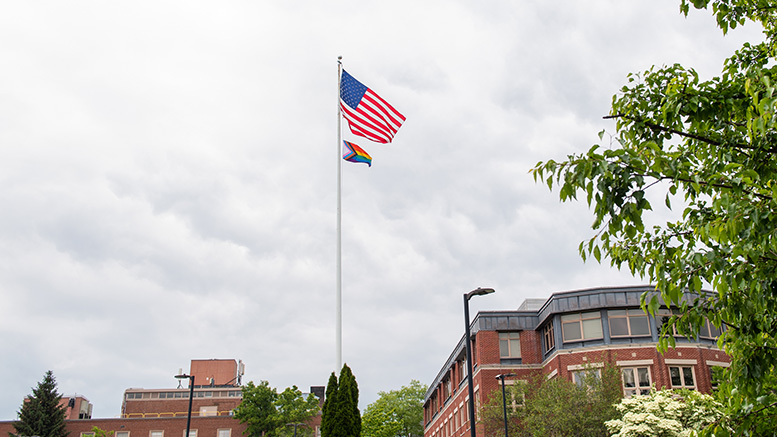 Pride / progress flag at Beth Israel Deaconess Hospital - Milton Photo: BIDMC Milton
