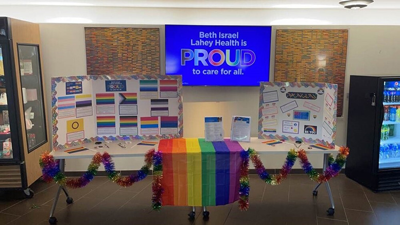 Pride / progress information table  at Beth Israel Deaconess Hospital - Milton Photo courtesy BIDH Milton