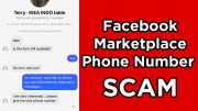 Another Facebook marketplace scam - requesting contact information