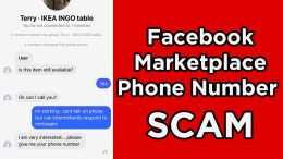 Another Facebook marketplace scam - requesting contact information