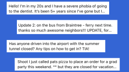 Top Milton Neighbors posts, July '23. Screenshot of example posts