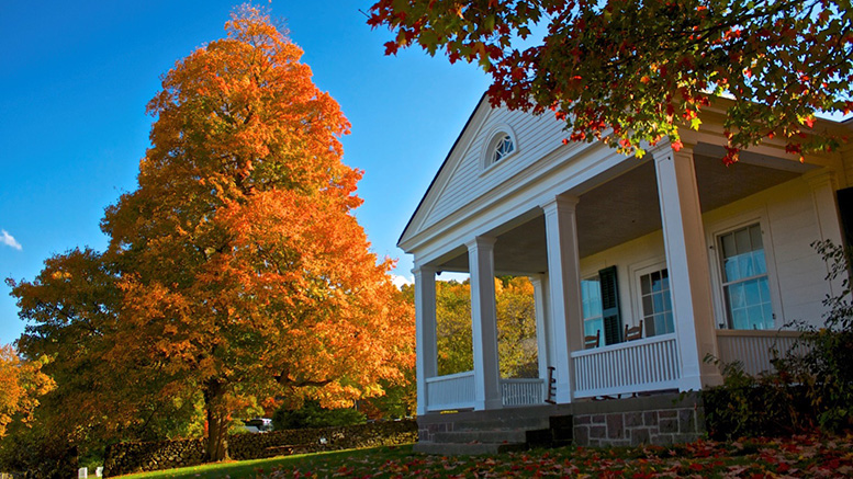 Fall scene of house and foliage Source: Laura McGuire, Filtersfast.com