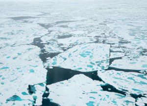 ice breaking up in the ocean. image: canva