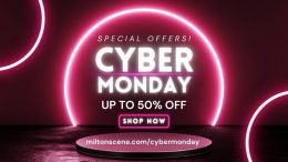 Cyber Monday Sale: Up to 50% off - shop now. Image: canva pro