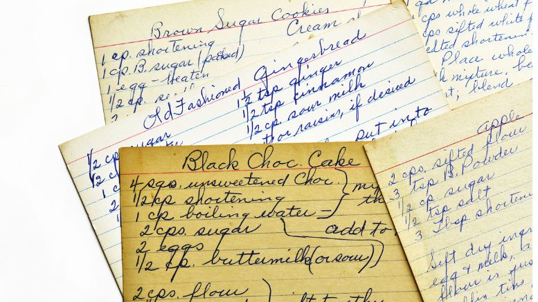 Recipe cards / cookbook recipes. Source: canva pro.