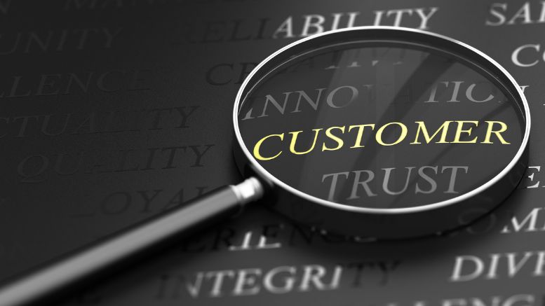 Valuable tips for business owners on customer service, observed through a magnifying glass.