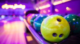 Bowling balls at Milton Sports' bowling alley