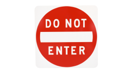 A do not enter sign on a white background