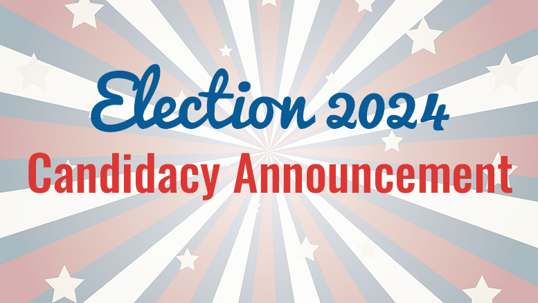 Election 2024 candidacy announcement.