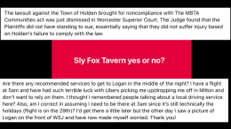 Sly Fox tavern is not a tavern.