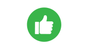A green thumbs up icon on a white background, symbolizing the support and approval of the Milton Select Board for former chairs.